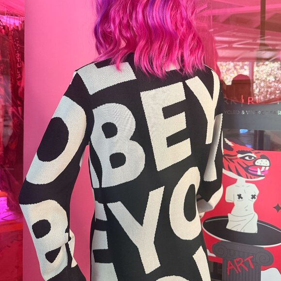 Desigual Unique Maxi Print Dress with “Be You” Slogan - Size L, NWT - Picture 10 of 11